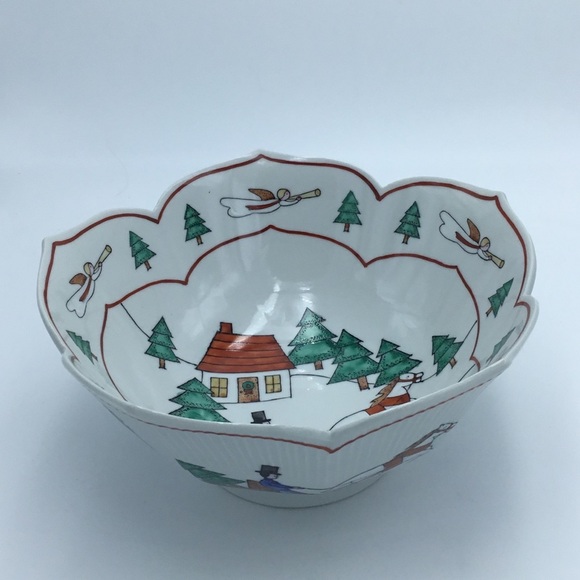 Overjoy Hand-painted Holiday Bowl - Picture 5 of 10